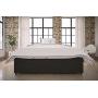 DHP Maven Platform Bed with Upholstered Linen and Wooden Slat Support and Under Bed Storage, Grey Size - Grey