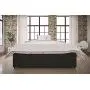 DHP Maven Platform Bed with Upholstered Linen and Wooden Slat Support and Under Bed Storage, Grey Size - Grey