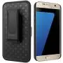 Galaxy S7 Case, Samsung Galaxy S7 Case,Fingic Slim Shell Holster Combo Cover with Kick-Stand and Swivel Belt Clip Holster Protective Case for Samsung Galaxy S7 (G930), Black
