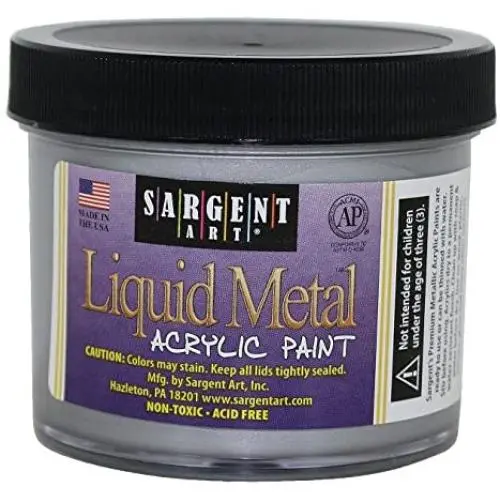 Sargent Art 22-1282 4-Ounce Liquid Metal Acrylic Paint, Silver Sargent Art 22-1282 4-Ounce Liquid Metal Acrylic Paint, Silver