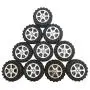 EUDAX 50pcs Plastic Roll 2mm Dia Shaft Toys Wheel and 25Pcs STEM Shaft Round Rod Axles for DIY Toy RC Car Truck Boat Helicopter Model Part