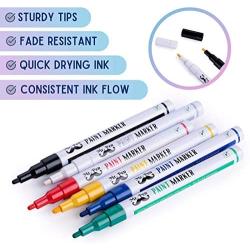 Mr. Pen- Paint Markers, 6 Pack, Paint Pens, Fine Point Markers, Permanent Markers Assorted Colors, Fine Tip Permanent Markers, Permanent Markers Fine Point, Oil Based Paint Markers, Colored Paint Pen