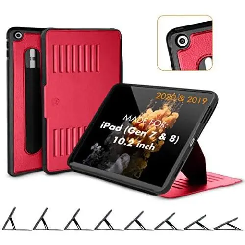 ZUGU CASE (2020/2019) Muse Case for iPad 7th / 8th Gen 10.2 Inch Protective, Thin, Magnetic Stand, Sleep/Wake Cover - Red (Fits Model #s A2197 / A2198 / A2200 / A2270 / A2428 / A2429 / A2430) ZUGU CASE (2020/2019) Muse Case for iPad 7th / 8th Gen 10.2 Inch Protective, Thin, Magnetic Stand, Sleep/Wake Cover - Red (Fits Model #s A2197 / A2198 / A2200 / A2270 / A2428 / A2429 / A2430)