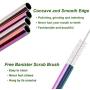 VEHHE Metal Straws Stainless Steel Straws 8 Set Reusable Drinking Rainbow Straws with Cleaning Brush for 20 OZ Tumblers(4 Straight + 4 Bent + 2 Brush)