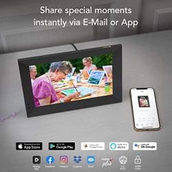 Nixplay Smart Digital Picture Frame 10.1 Inch, Share Video Clips and Photos Instantly via E-Mail or App