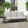 Amazon Brand - Ravenna Home Archer Steel-Framed Outdoor Patio Plush 3-Seater Sofa with Removable, Water-Resistant Cushions, 68.5''W, Gray