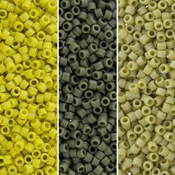 Miyuki Delica Seed Beads Bundle: Size 11/0, Palette Collection DB2283, DB2290, DB2291