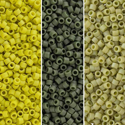 Miyuki Delica Seed Beads Bundle: Size 11/0, Palette Collection DB2283, DB2290, DB2291