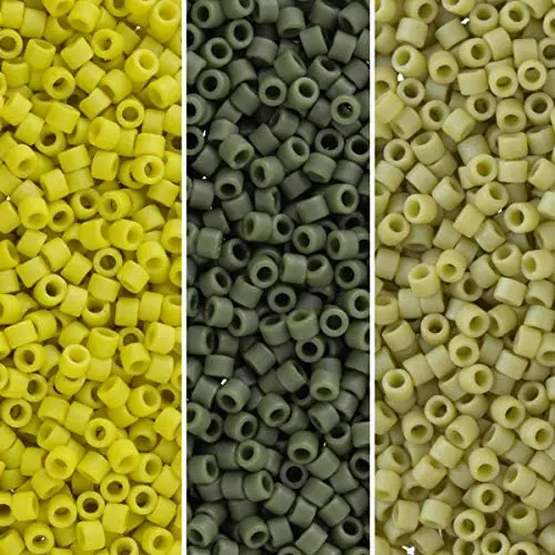 Miyuki Delica Seed Beads Bundle: Size 11/0, Palette Collection DB2283, DB2290, DB2291