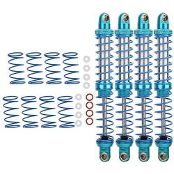 Tbest Shock Absorber Damper, 4pcs RC Update Part Metal Shock Damper + Spare Springs for TRX4 SCX10 D90 1/10 RC Crawler(120mm)
