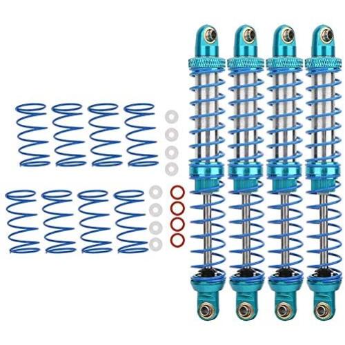 Tbest Shock Absorber Damper, 4pcs RC Update Part Metal Shock Damper + Spare Springs for TRX4 SCX10 D90 1/10 RC Crawler(120mm)