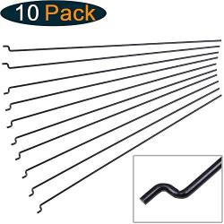 Hobbypark Φ1.2mm x L180mm (7.1 inch) Steel Z Pull / Push Rods Parts for RC Airplane Plane Boat Replacement (Pack of 10)