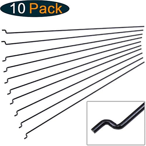 Hobbypark Φ1.2mm x L180mm (7.1 inch) Steel Z Pull / Push Rods Parts for RC Airplane Plane Boat Replacement (Pack of 10)