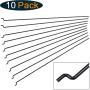 Hobbypark Φ1.2mm x L180mm (7.1 inch) Steel Z Pull / Push Rods Parts for RC Airplane Plane Boat Replacement (Pack of 10)