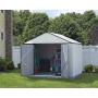 Arrow 10 x 8 EZEE Shed Cream with Charcoal Trim Extra High Gable Steel Storage Shed