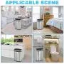 13 Gallon Touch-Free Automatic Stainless-Steel Trash Can Garbage Can Metal Trash Bin with Lid for Kitchen Living Room Office Bathroom, Electronic Touchless Motion Sensor Automatic Closure & Opening 13 Gallon Touch-Free Automatic Stainless-Steel Trash Can Garbage Can Metal Trash Bin with Lid for Kitchen Living Room Office Bathroom, Electronic Touchless Motion Sensor Automatic Closure & Opening