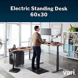 Vari Electric Standing Desk 60'' x 30'' - Dual Motor Sit to Stand Desk - Push Button Memory Settings - Solid Top with 3-Stage Adjustable Steel Legs - Work or Home Office Desk