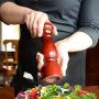 KITCHITERIA Wood Pepper Mill - Durable Carbon Steel Grinding Mechanism, Comfortable, User-Friendly, Refillable, Elegant and Long Life - 8.5 Inches