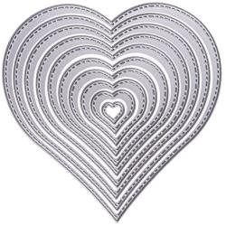 Whitelotous Metal Cutting Dies Stencil Template Mould for DIY Scrapbook Album Paper Card (10 pcs Heart)