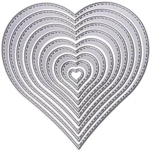 Whitelotous Metal Cutting Dies Stencil Template Mould for DIY Scrapbook Album Paper Card (10 pcs Heart) Whitelotous Metal Cutting Dies Stencil Template Mould for DIY Scrapbook Album Paper Card (10 pcs Heart)