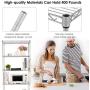 Devo 6-Shelf Wire Shelving Unit Storage Adjustable, Metal Storage Shelves, Steel Organizer Rack for Kitchen/Garage/Bathroom/Laundry, Stainless Side Hooks, Silver (21.3Lx11.4Wx63.0H)