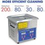 Ultrasonic Cleaner 200W Heated Parts Cleaner 2L (1.5L liquid capacity) for Small Carburetors Injectors Guns Bullets Brass and Jewelry Professional Stainless Steel Ultrasonic Bath Upgrade Gifts for Men