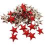 FLAMEER 100 Pieces Metal Star Studs Rivets Claw Nailheads Leathercraft Punk for Bags Jeans Belt Decoration