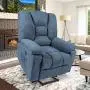 oneinmil Electric Power Lift Recliner Chair, Linen Recliners for Elderly, Home Sofa Chairs with Heat & Massage, Remote Control, 3 Positions, 2 Side Pockets and USB Ports, Blue Grey oneinmil Electric Power Lift Recliner Chair, Linen Recliners for Elderly, Home Sofa Chairs with Heat & Massage, Remote Control, 3 Positions, 2 Side Pockets and USB Ports, Blue Grey