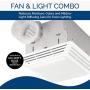 Broan-NuTone 678 Exhaust Ventilation Fan and Light Combination for Bathroom and Home, 50 CFM, 2.5 Sones, White