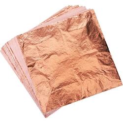 Shappy 100 Pieces Imitation Leaf for Gilding Crafting, Arts Project, Furniture Decoration, 5.5 by 5.5 Inches (Rose Gold)