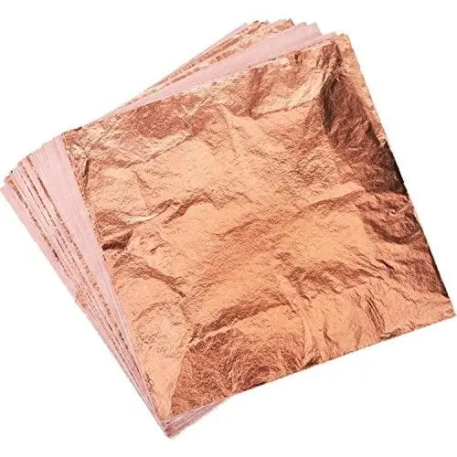 Shappy 100 Pieces Imitation Leaf for Gilding Crafting, Arts Project, Furniture Decoration, 5.5 by 5.5 Inches (Rose Gold) Shappy 100 Pieces Imitation Leaf for Gilding Crafting, Arts Project, Furniture Decoration, 5.5 by 5.5 Inches (Rose Gold)