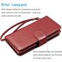 Tekcoo Wallet Case for iPhone 12 Mini / iPhone12 Mini (5.4 inch) 2020 Luxury ID Cash Credit Card Slots Holder Carrying Pouch Folio Flip PU Leather Cover [Detachable Magnetic Hard Case] - Wine Red
