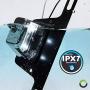 Trailer LED License Plate Light [Bracket Mount] [DOT FMVSS 108] [SAE L] [Chrome-Finish] [Waterproof] [12V DC] License Tag Lights for UTV ATV Trailer Truck RV Boat