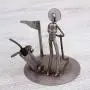 Rustic Golf Tourney Auto Part Sculpture - Mexico Grey Metal Handmade Rustic Golf Tourney Auto Part Sculpture - Mexico Grey Metal Handmade