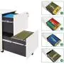 DEVAISE Vertical File Cabinet with Lock, Mobile Filing Cabinet for Legal/Letter/A4 Files, Fully Assembled Except Wheels, White DEVAISE Vertical File Cabinet with Lock, Mobile Filing Cabinet for Legal/Letter/A4 Files, Fully Assembled Except Wheels, White