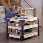 2x4basics 90164 Custom Work Bench and Shelving Storage System, Black