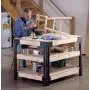 2x4basics 90164 Custom Work Bench and Shelving Storage System, Black