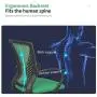 Home Office Chair Ergonomic Desk Chair Mesh Computer Chair with Lumbar Support Armrest Rolling Swivel Adjustable Mid Back Task Chair for Adults(Green) Home Office Chair Ergonomic Desk Chair Mesh Computer Chair with Lumbar Support Armrest Rolling Swivel Adjustable Mid Back Task Chair for Adults(Green)