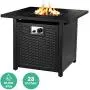 OKVAC 28'' Propane Gas Fire Pit Table, 50,000 BTU Square Fire Bowl, Outdoor Auto-Ignition Fireplace with CSA Certification, 600D Waterproof Cover, Lava Rock, for Balcony/Garden/Patio/Courtyard OKVAC 28'' Propane Gas Fire Pit Table, 50,000 BTU Square Fire Bowl, Outdoor Auto-Ignition Fireplace with CSA Certification, 600D Waterproof Cover, Lava Rock, for Balcony/Garden/Patio/Courtyard