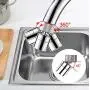 COOLWEST 2-Flow Stainless Kitchen Sink Aerator,360-Degree Swivel Faucet Aerator Dual Sprayer, with Gasket Faucet Replacement Part - 55/64 Inch-27UNS Female Thread COOLWEST 2-Flow Stainless Kitchen Sink Aerator,360-Degree Swivel Faucet Aerator Dual Sprayer, with Gasket Faucet Replacement Part - 55/64 Inch-27UNS Female Thread