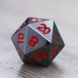 Frienda Zinc Alloy Metal Polyhedral 7-Die Dice Set for Dungeons and Dragons RPG Dice Gaming D&D Math Teaching, d20, d12, 2 Pieces d10 (00-90 and 0-9), d8, d6 and d4