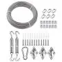 TooTaci Stainless Steel Sun Shade Sails Hardware Kit 5 inch for Triangle Sun Shade Sails Installation, 50FT/1/8'' PVC Coated Stainless Steel Metal Wire Cable Ropes Hardware Kits TooTaci Stainless Steel Sun Shade Sails Hardware Kit 5 inch for Triangle Sun Shade Sails Installation, 50FT/1/8'' PVC Coated Stainless Steel Metal Wire Cable Ropes Hardware Kits