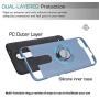ZTE ZMAX One (Z719DL)/ZTE Grand X4/ZTE Blade Spark Z971 C with HD Phone Screen Protector,Ymhxcy 360 Degree Rotating Ring & Bracket Dual Layer Resistant Back Cover for ZTE Grand X 4 Z956-ZH Metal Slate
