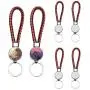 AQWJ 4PCS Sublimation Blanks PU Braided Rope Keychains,Metal Round Shape Rotary Blank Key Rings for Heat Press Sublimation Custom Personalised Sublimation Photo with Double Sides,Reddish Black AQWJ 4PCS Sublimation Blanks PU Braided Rope Keychains,Metal Round Shape Rotary Blank Key Rings for Heat Press Sublimation Custom Personalised Sublimation Photo with Double Sides,Reddish Black
