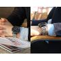 V-MORO Metal Strap Compatible with Galaxy Watch 46mm Bands/Gear S3 Classic Band Men Silver 22mm Solid Stainless Steel Business Bracelet for Samsung Galaxy Watch 46mm R800/Gear S3 Classic/Frontier