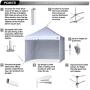 ABCCANOPY Canopy 10x10 Pop Up Commercial Canopy Tent with Side Walls Instant Shade, Bonus Upgrade Roller Bag, 4 Weight Bags, Stakes and Ropes, White