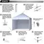ABCCANOPY Canopy 10x10 Pop Up Commercial Canopy Tent with Side Walls Instant Shade, Bonus Upgrade Roller Bag, 4 Weight Bags, Stakes and Ropes, White ABCCANOPY Canopy 10x10 Pop Up Commercial Canopy Tent with Side Walls Instant Shade, Bonus Upgrade Roller Bag, 4 Weight Bags, Stakes and Ropes, White