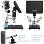 Linkmicro Digital Microscope with Endoscope Image Switchable 7 Inch Screen Two Camera Real Time Sync Play with Metal Adjustable Stand for Material Inspection, Phone Repair and SMT/BGA Soldering Tools Linkmicro Digital Microscope with Endoscope Image Switchable 7 Inch Screen Two Camera Real Time Sync Play with Metal Adjustable Stand for Material Inspection, Phone Repair and SMT/BGA Soldering Tools