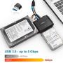 SATA/IDE to USB 3.0 Adapter, Unitek IDE Hard Drive Adapter for Universal 2.5''/3.5'' Inch IDE and SATA External HDD/SSD, Support 10TB