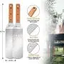 Gallize Metal Spatula Griddle Accessories Kit - Set of 5 High Grade Stainless Steel Grill Spatulas for BBQ and Cooking with Improved Quality Wooden Handles Gallize Metal Spatula Griddle Accessories Kit - Set of 5 High Grade Stainless Steel Grill Spatulas for BBQ and Cooking with Improved Quality Wooden Handles